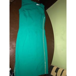 Beautiful Kelly green Calvin Klein’s gold side